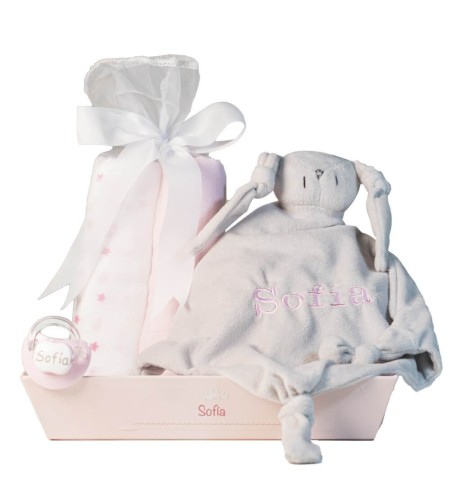 Set de Muselina Doudou y chupete personalizado