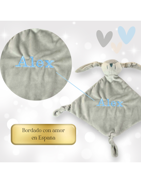 Comforter and personalised dummy with baby’s name