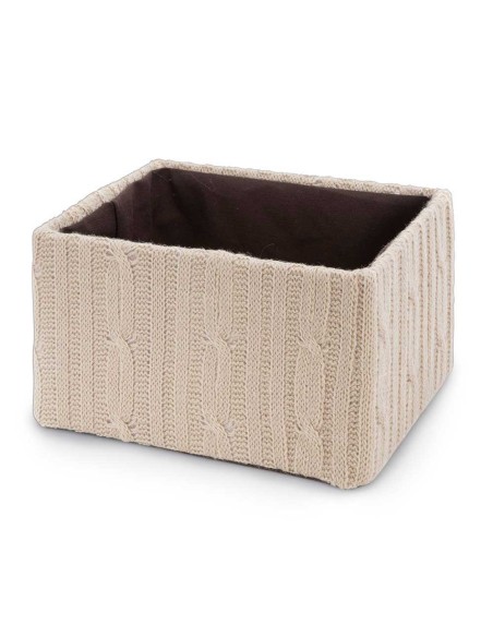 Cesta Lana Trenzada Beige